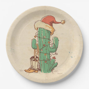 Cactus Christmas tree Paper Plate