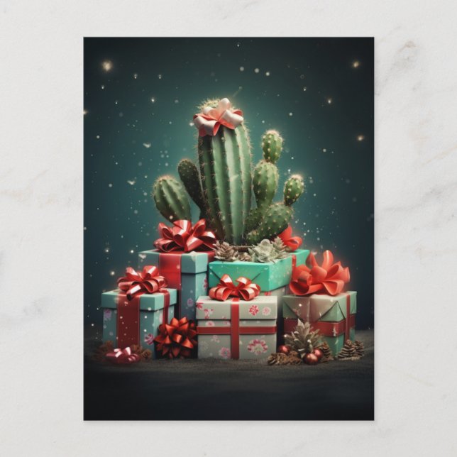 Cactus Christmas Tree Postcard (Front)