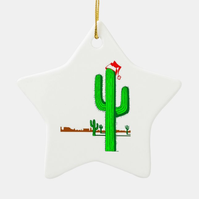 Cactus Christmas Tree- Star Ornament (Front)