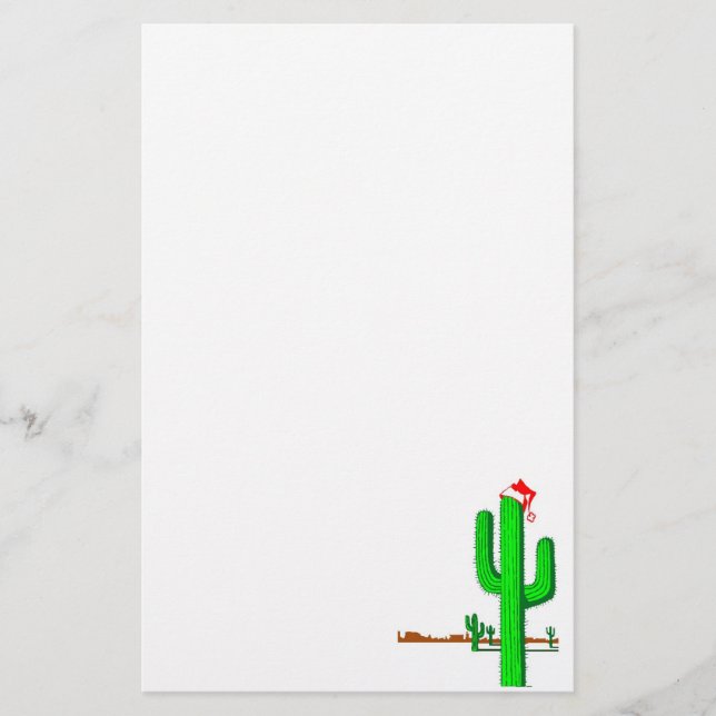 Cactus Christmas Tree - Stationery (Front)