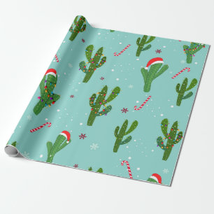 Cactus Christmas tree Wrapping Paper