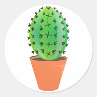 cactus classic round sticker