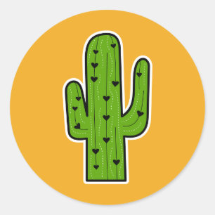 Cactus Classic Round Sticker