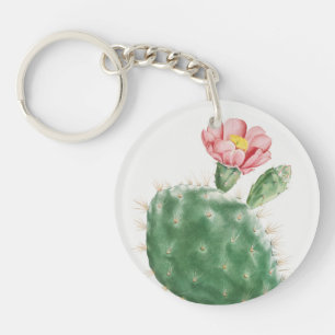 Cactus Cochenillifer, Antique Illustration, 1799 Key Ring