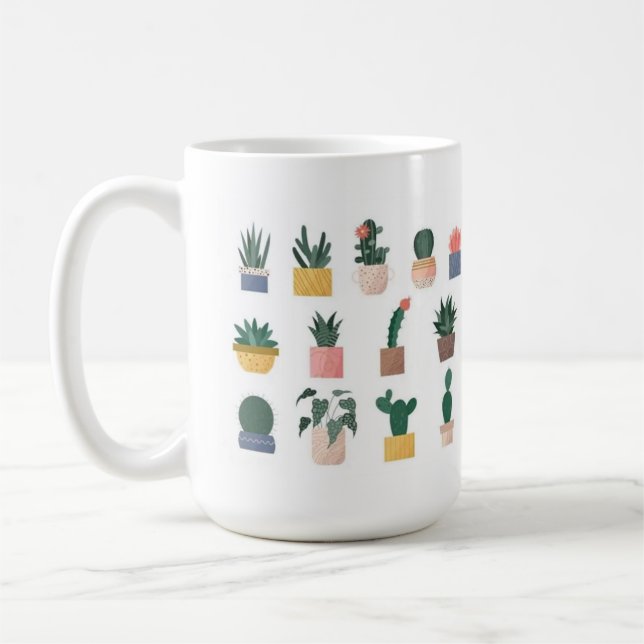 Cactus coffee mug 15oz (Left)