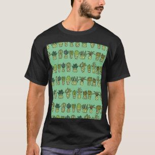 Cactus Collection: Hand-Drawn Doodle Set. T-Shirt