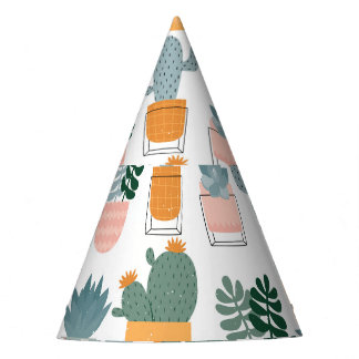 Cactus Collection in Pots Design Party Hat