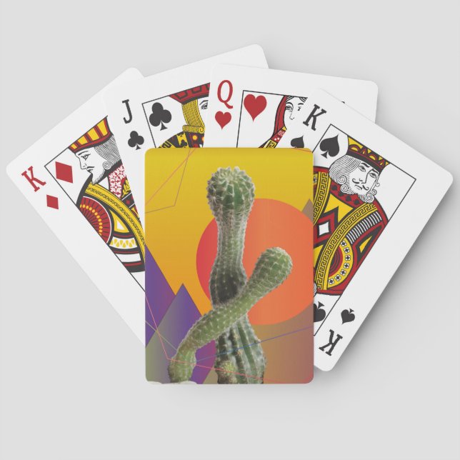 Cactus, Colorful Art  Classic Playing Cards (Back)