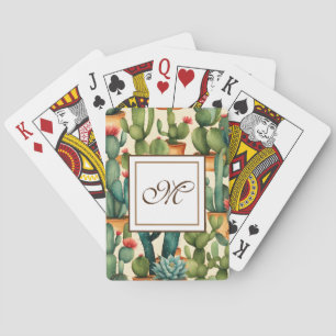 Cactus Colourful Watercolor art  Playing Cards