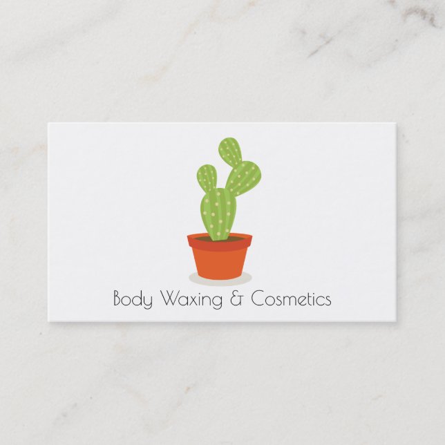 Cactus Cosmetics and waxing Beauty Business Card (Front)
