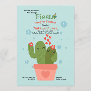 Cactus Couple Couples Shower Invitation
