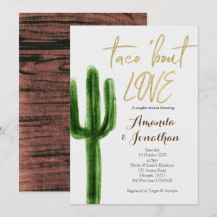 Cactus Couples Shower Invitation Succulent