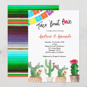 Cactus Couples Wedding Shower Invitation