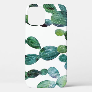 Cactus Craze: Tropical Watercolor Trend iPhone 12 Case