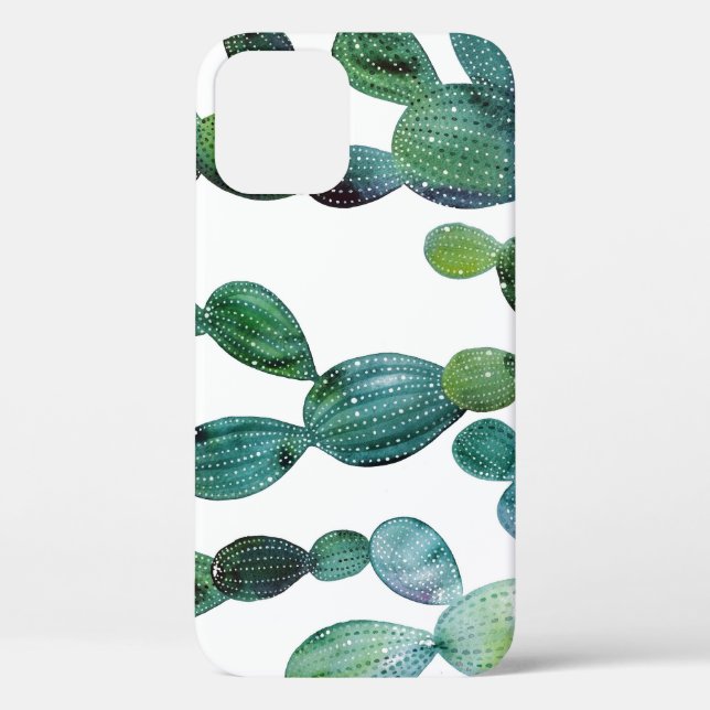 Cactus Craze: Tropical Watercolor Trend Case-Mate iPhone Case (Back)