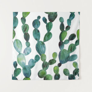Cactus Craze: Tropical Watercolor Trend Tapestry