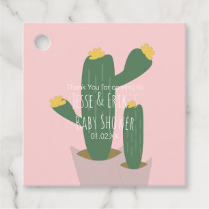 Cactus Cupcakes  Baby Shower Thank You Blue Pink F Favour Tags