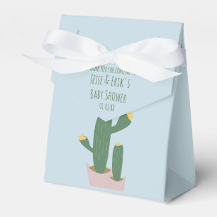Cactus Cupcakes  Baby Shower Thank You Blue Pink   Favour Box