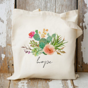Cactus,Custom Name Wedding Personalised Braidsmaid Tote Bag