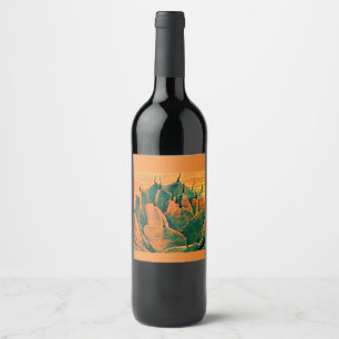 Cactus Custom Wine Label