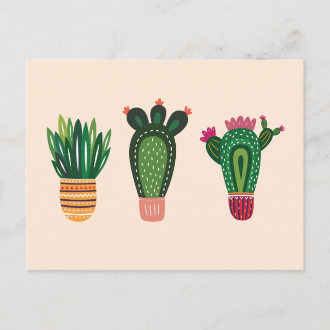 Cactus Cute Postcard (Front)