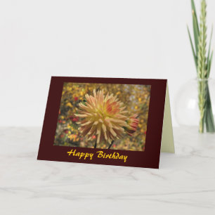 Cactus Dahlia Birthday Card