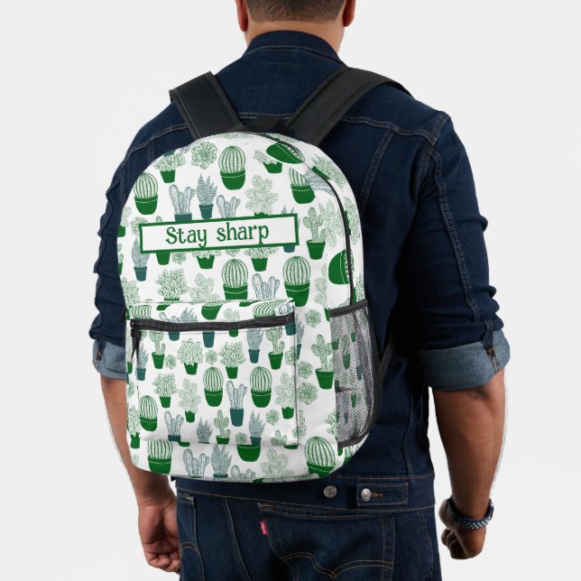 Cactus desert cacti Plant modern Pattern Printed Backpack (Insitu (Model))