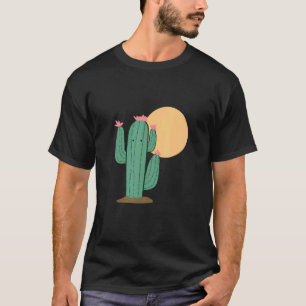 Cactus Desert Flower Sunrise Arid Plant T-Shirt