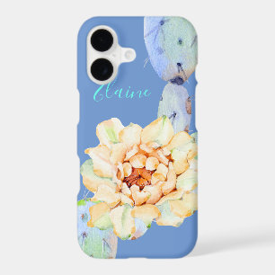 Cactus desert flower watercolor purple peach