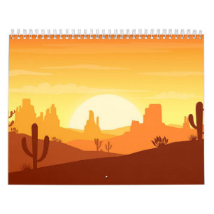 Cactus Desert Landscape Calendar
