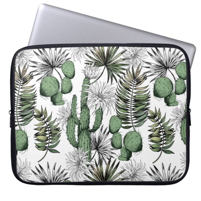 Cactus Desert Pattern Laptop Sleeve (Front)