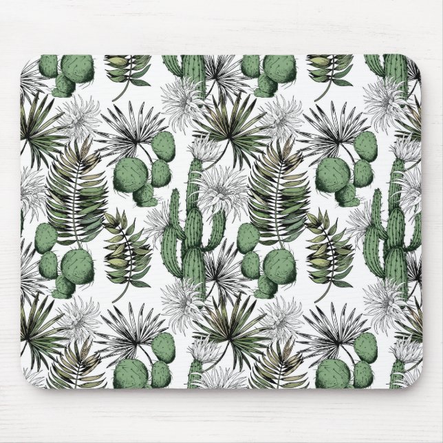 Cactus Desert Pattern Mouse Mat (Front)