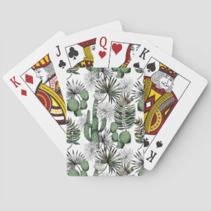 Cactus Desert Pattern Playing Cards