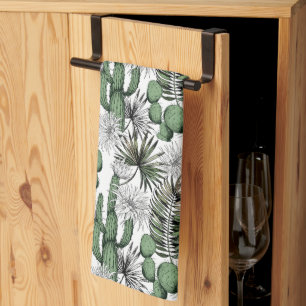 Cactus Desert Pattern Tea Towel