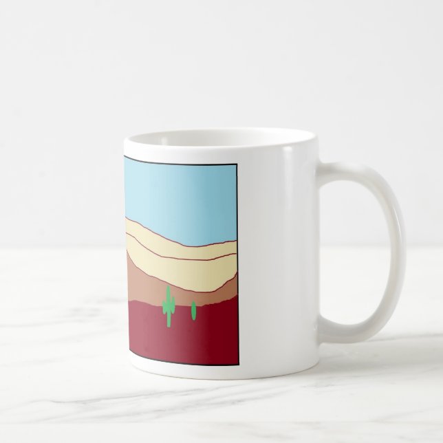 Cactus desert vista coffee mug (Right)