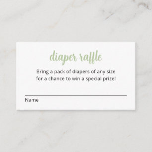 Cactus Diaper Raffle Card, Fiesta Baby Shower Enclosure Card