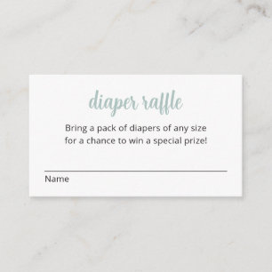 Cactus Diaper Raffle Card, Fiesta Baby Shower Enclosure Card