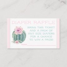 Cactus Diaper Raffle Tickets