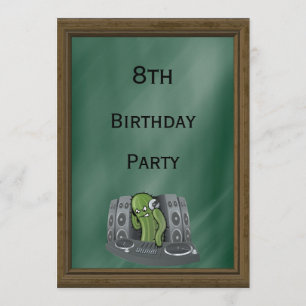 Cactus DJ 8th Birthday Invitation