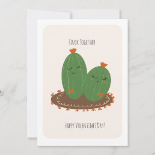 Cactus Doodle Valentines Day  Card