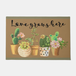 Cactus Doormat,Succulent Lover Mat,Funny Succulent Doormat
