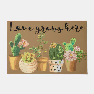 Cactus Doormat, Succulent Lover Mat, Succulent Rug