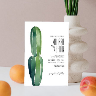 Cactus Dream • Modern Desert Chic • Botanical Boho Invitation