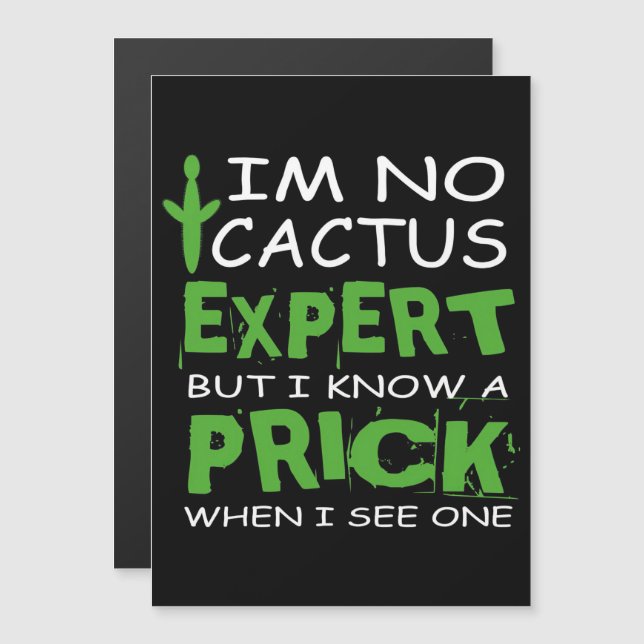 Cactus Expert Magnetic Invitation (Front/Back)