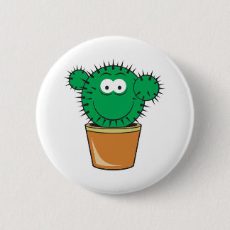 Cactus Face 6 Cm Round Badge