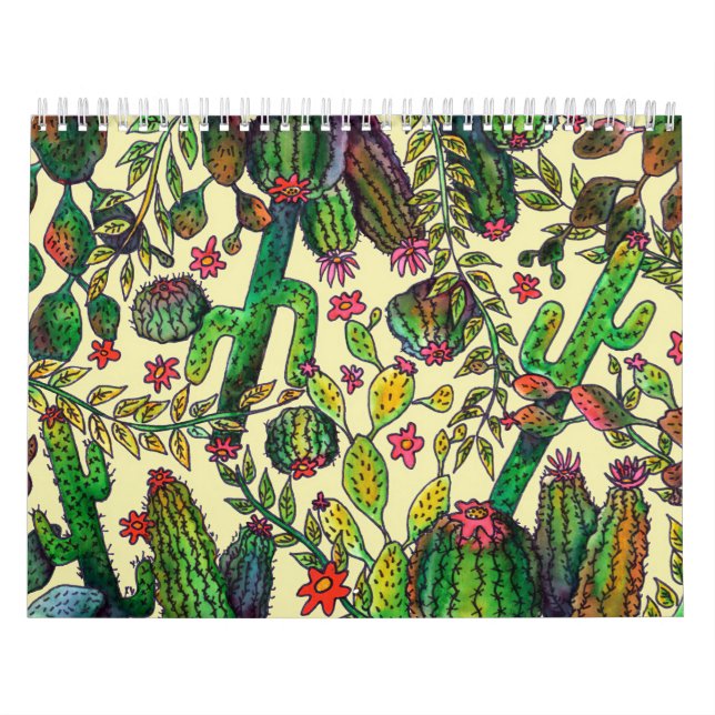 Cactus Family Pattern Calendar (Cover)