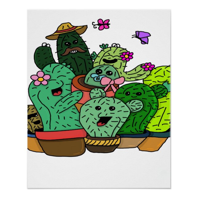 cactus family poster (Front)