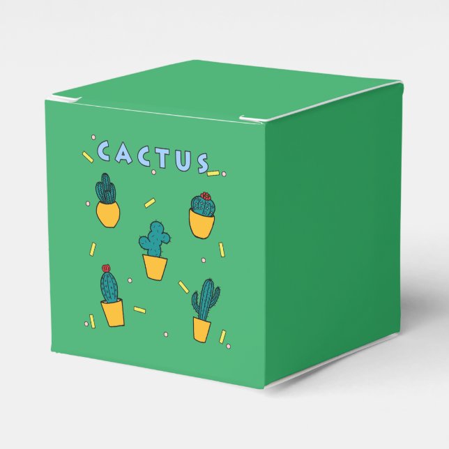 Cactus Favour Box (Front Side)