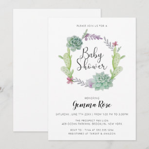 Cactus, fiesta Baby shower Invitation