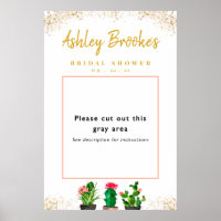 Cactus Fiesta Bridal Shower Photo Booth Frame
